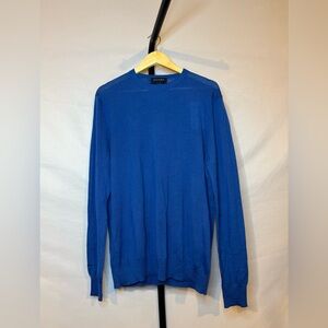 PIOMBO Men's XXL 100% Cashmere Blue Lightweight Sweater